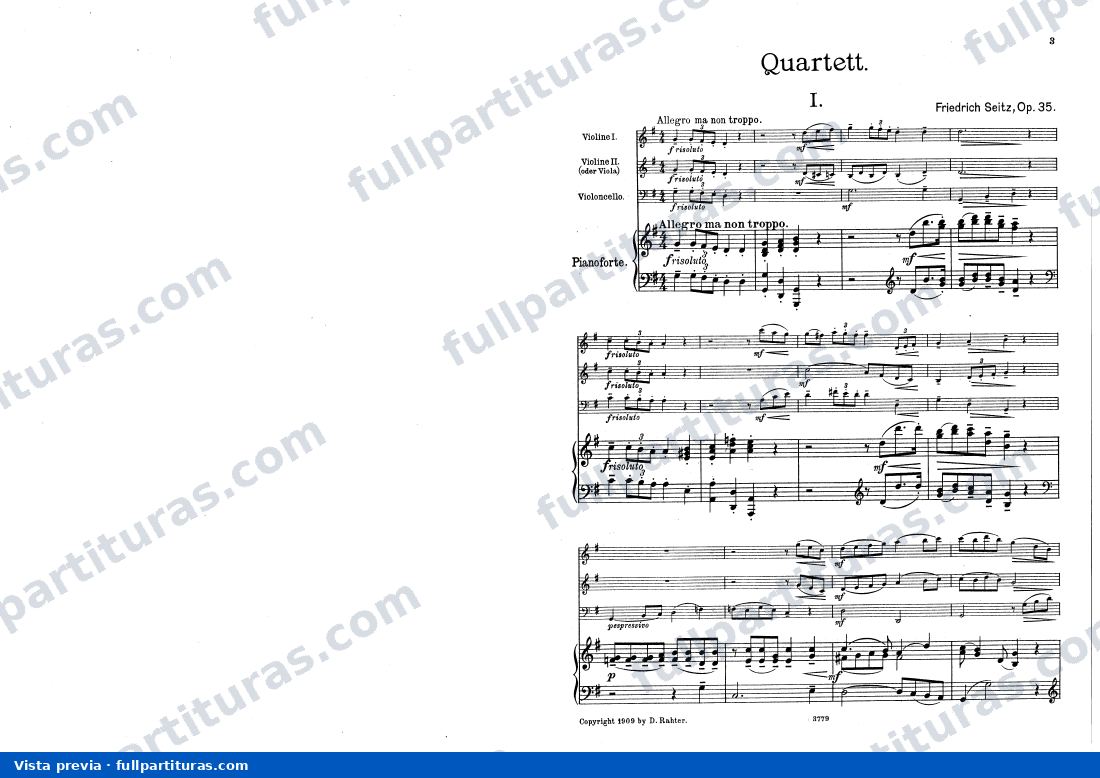 Der kleine Violinist als Opernfreund: Piano Quartet, Op.35 — preview
