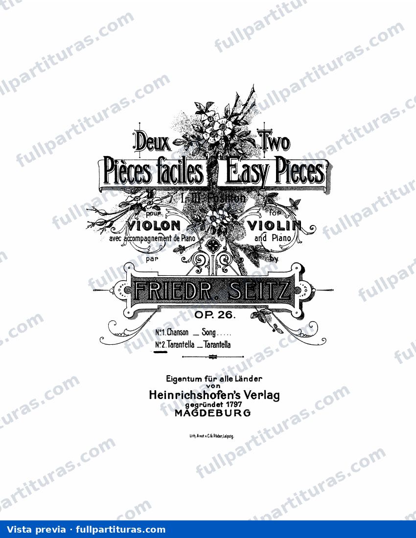 2 Pieces faciles, Op.26: 2 Tarantella — preview