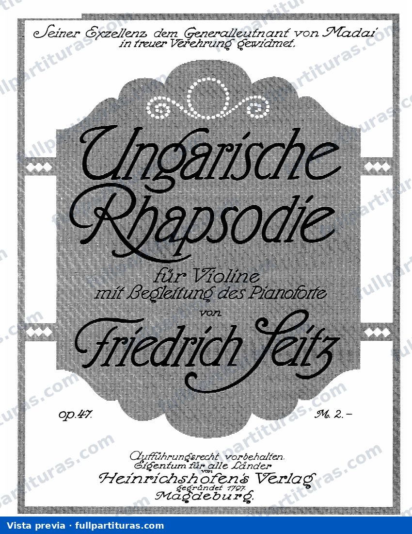 2 Pieces faciles, Op.26: Ungarische Rhapsodie, Op.47 — preview