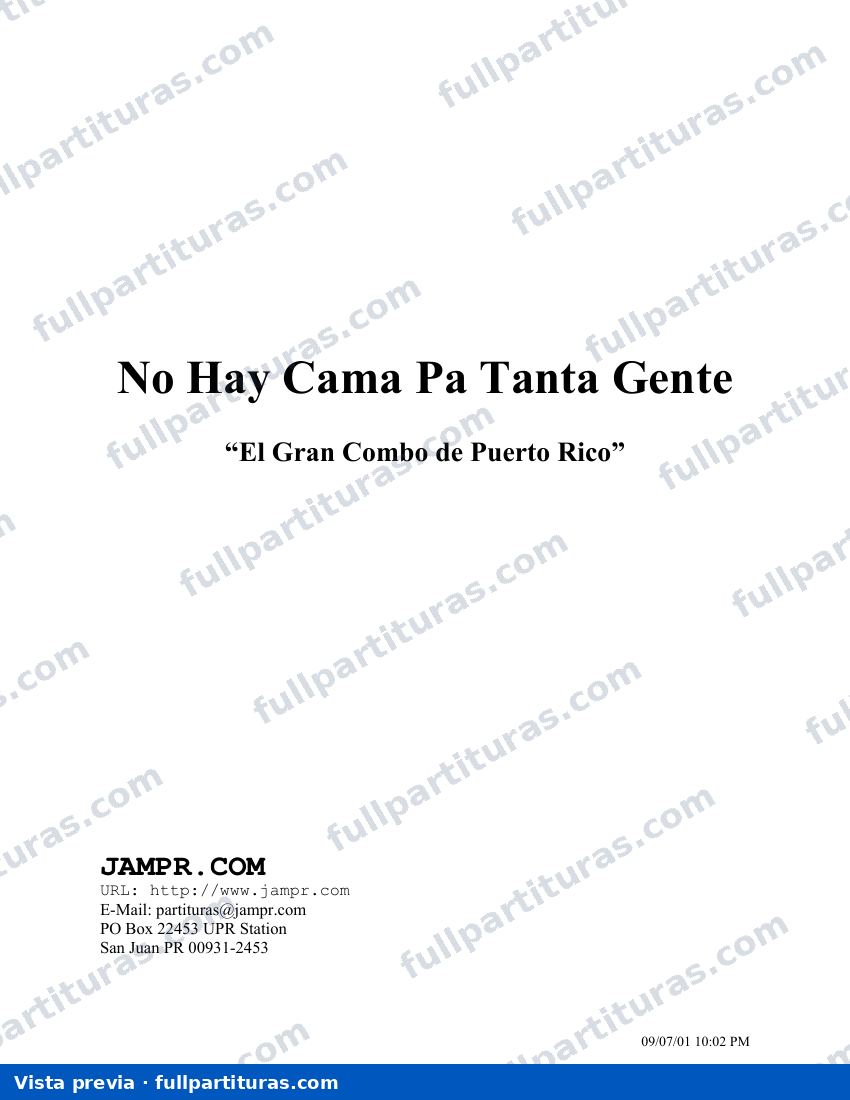 No hay cama pa tanta gente — vista previa