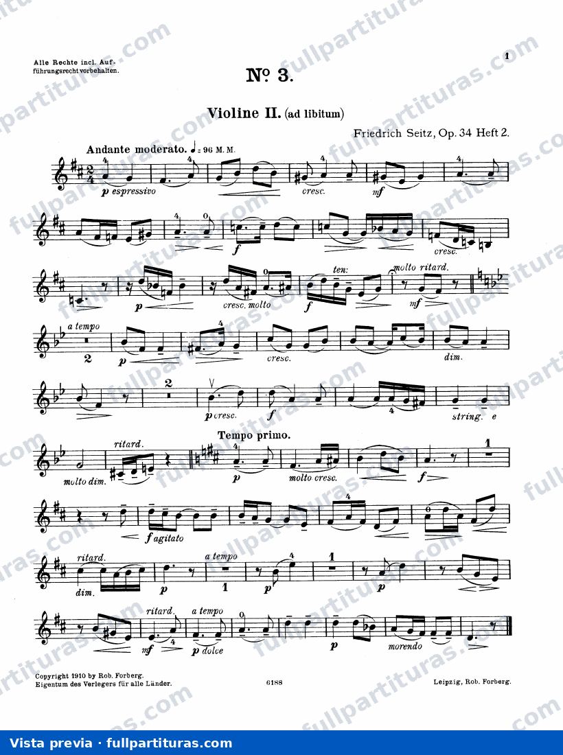 10 Vortragsstücke, Op.34: Parte del violín 1 — preview