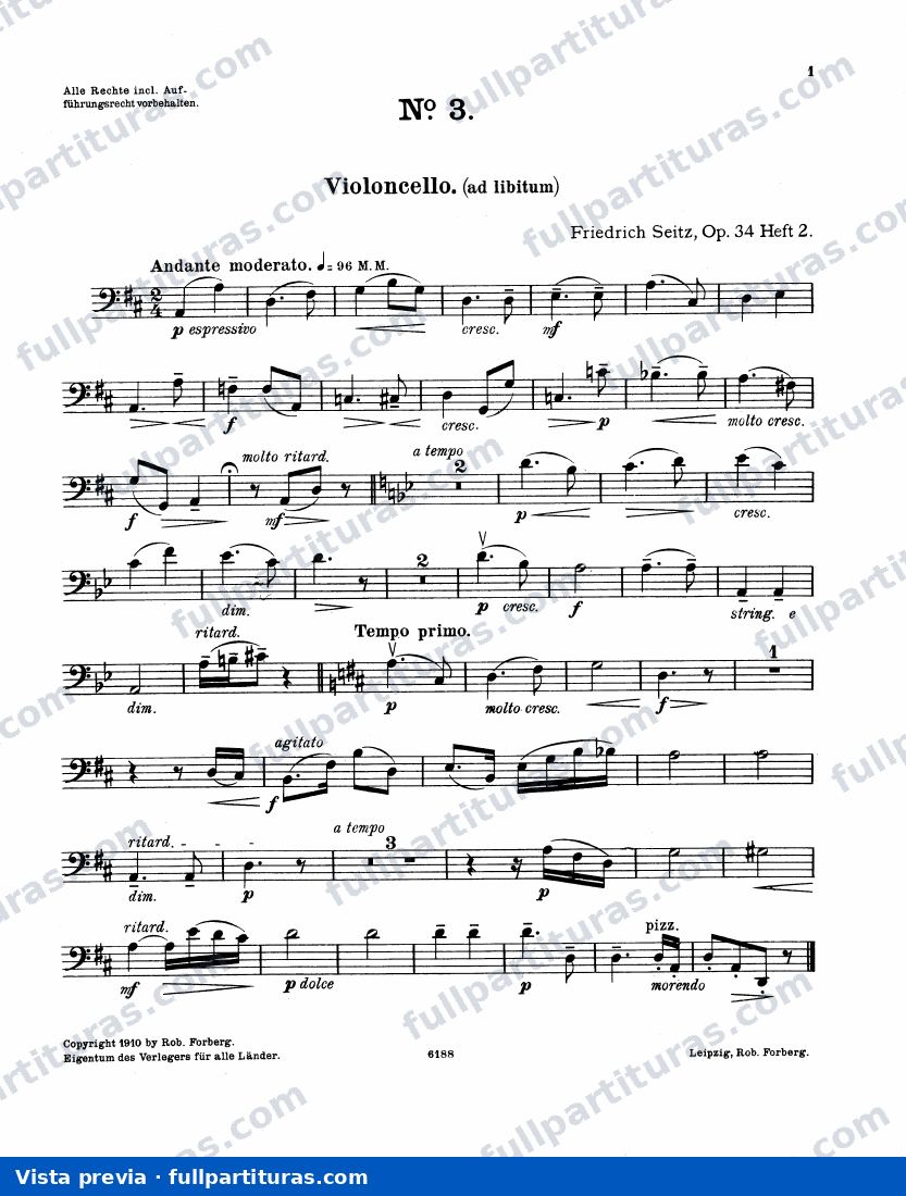 10 Vortragsstücke, Op.34: Parte del cello — preview