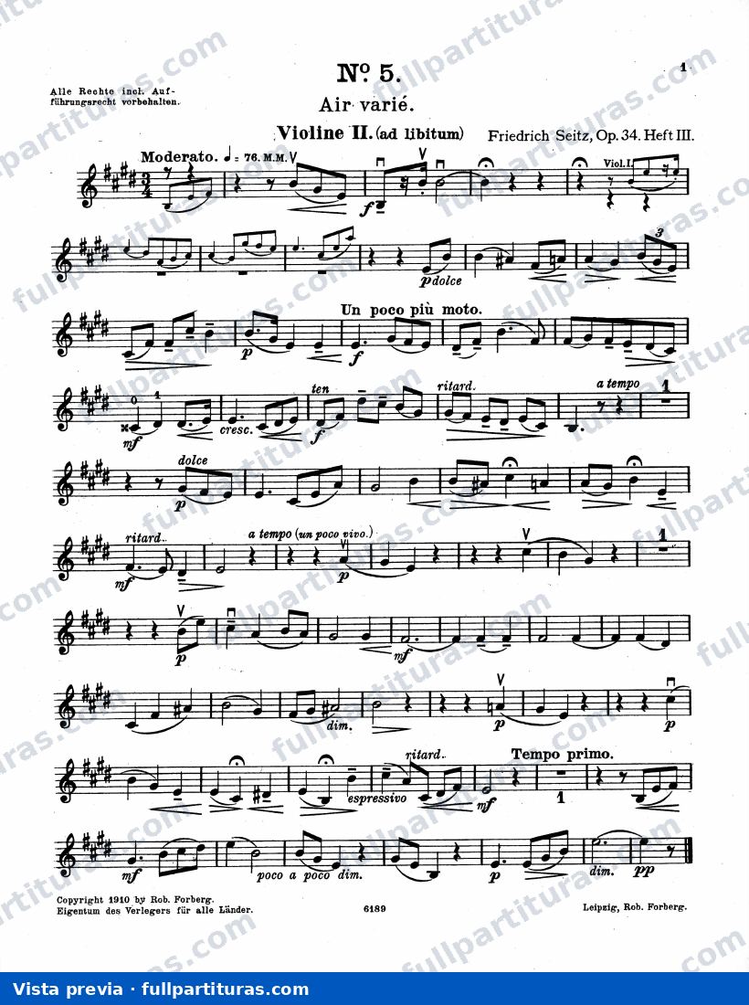 Parte del violín 2 — preview