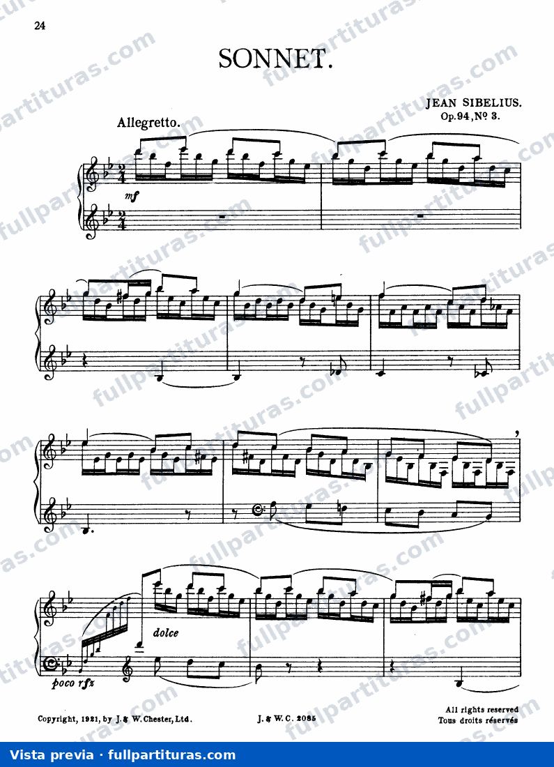 Sonnet Op 94 No3 — preview
