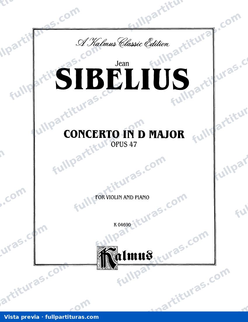 Concierto para violín Op. 47 — preview