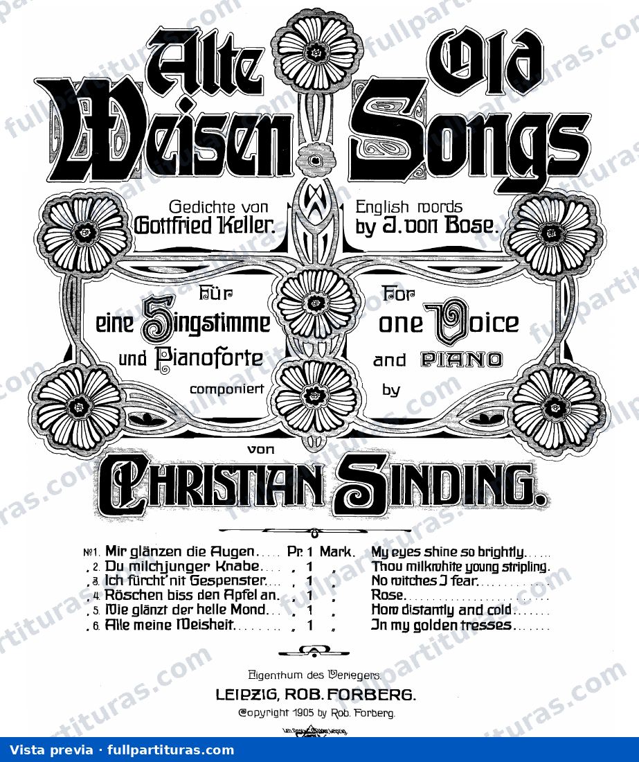 Alte Weisen, Op.1 — preview