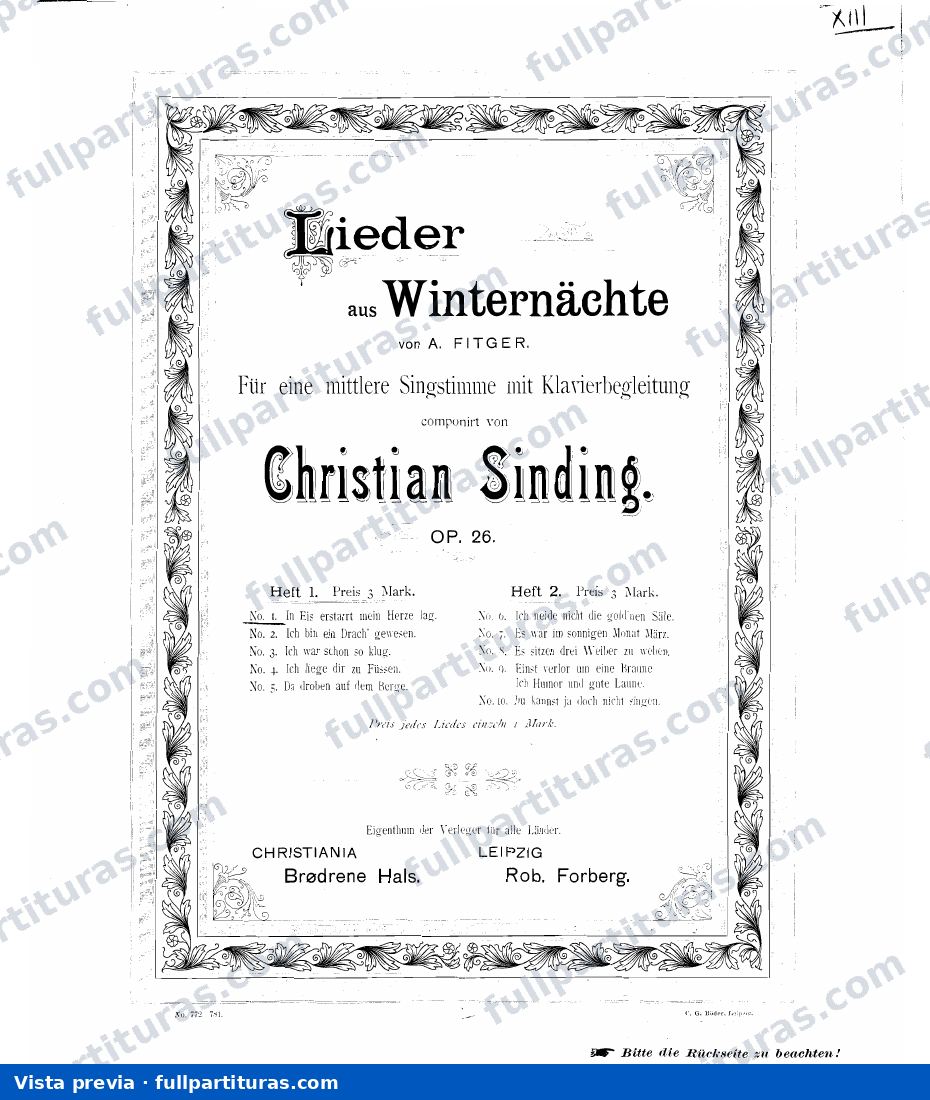 Lieder aus Winternächte, Op.26 — preview