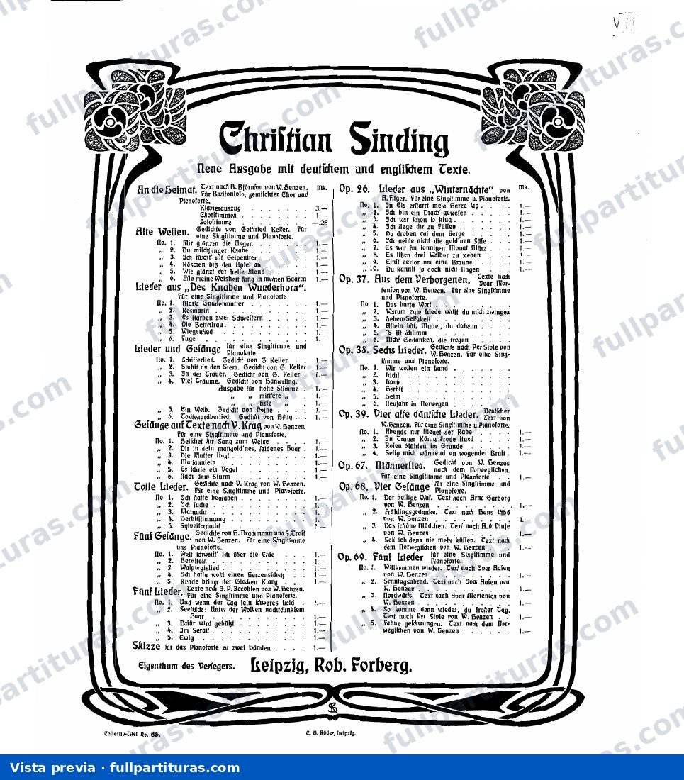 5 Songar, Op.69 — preview