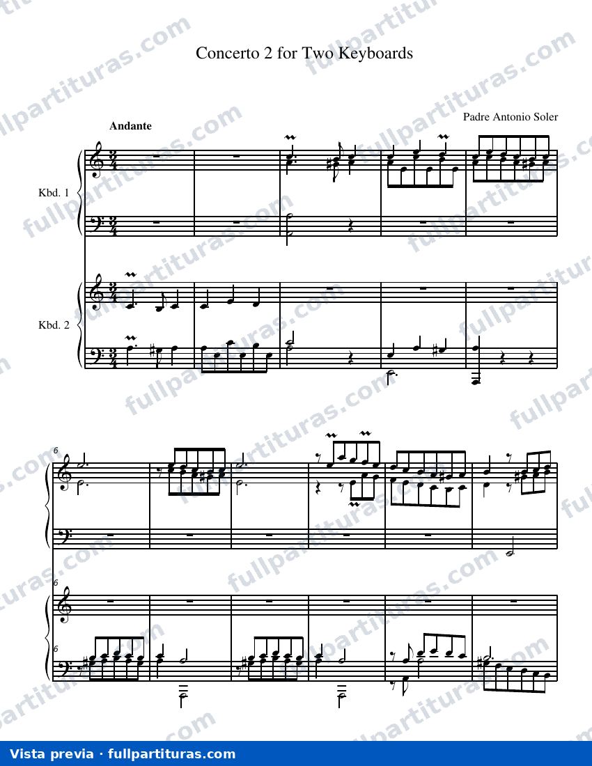 Concierto para dos teclados Nº 2 en Am — preview