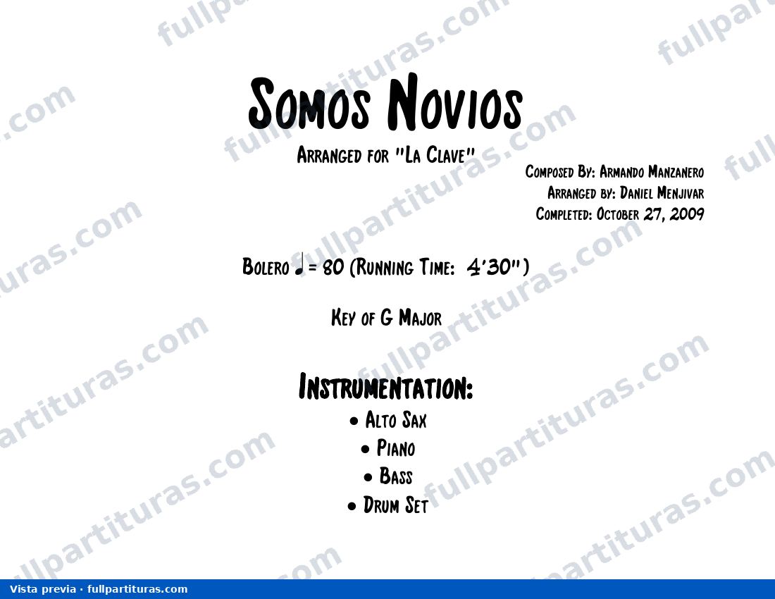 Somos novios — vista previa