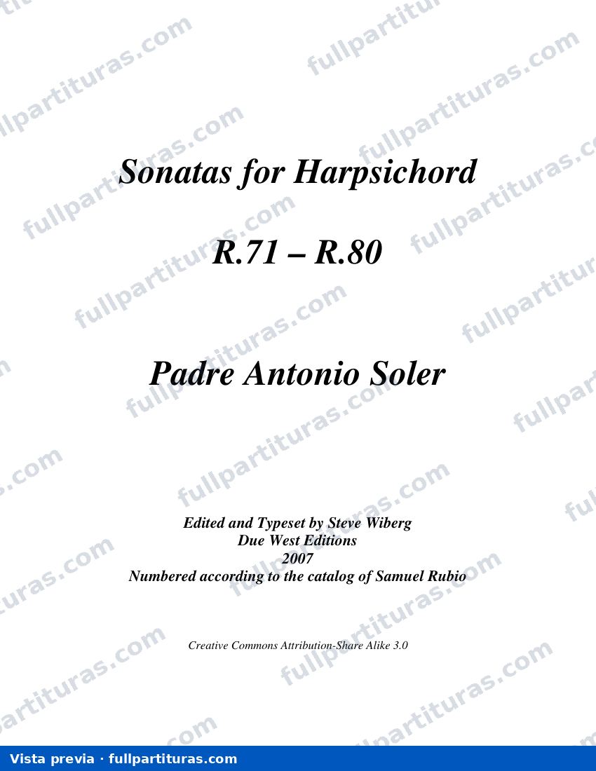 Sonatas del 71 al 80 — preview