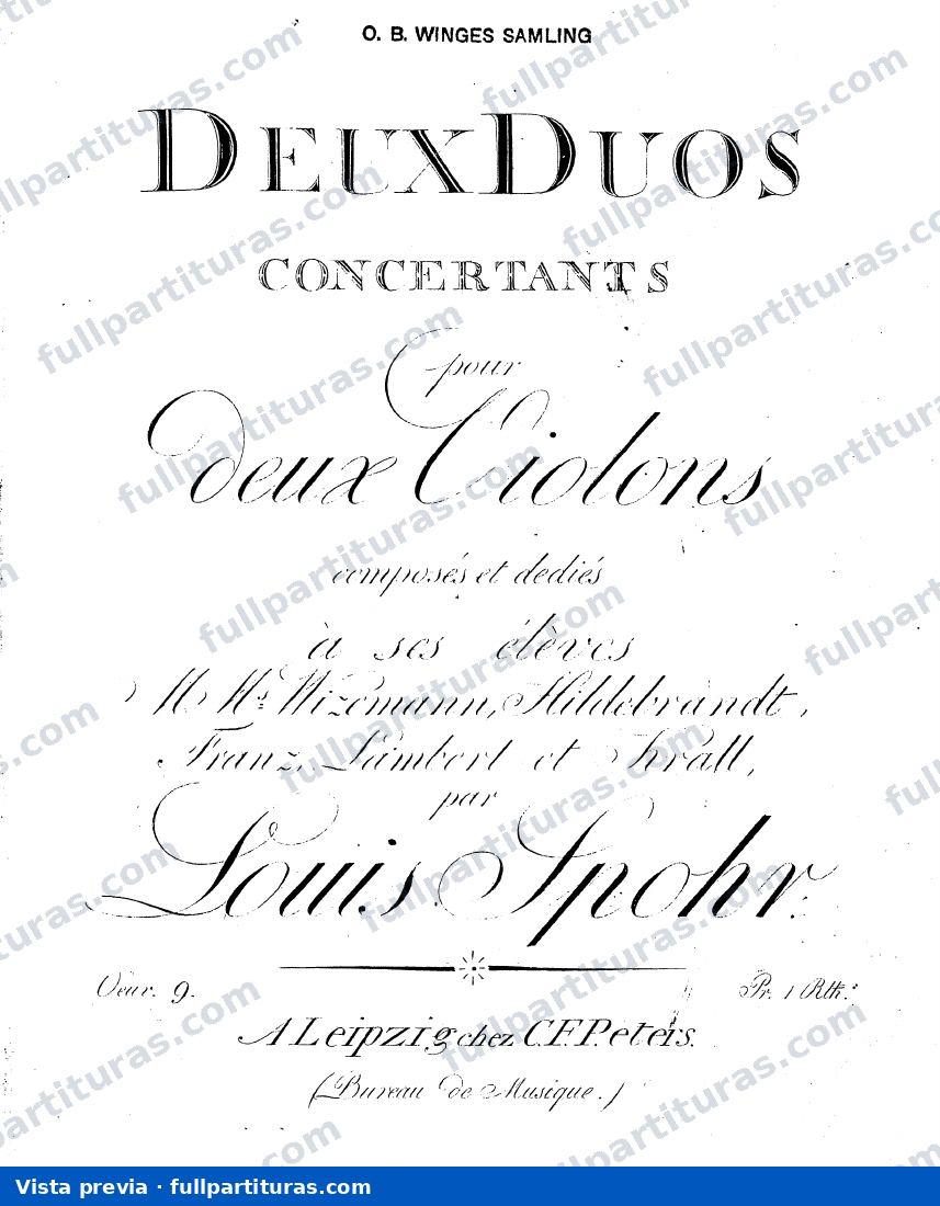 2 Dúos Concertante para 2 violines, Op.9 — preview
