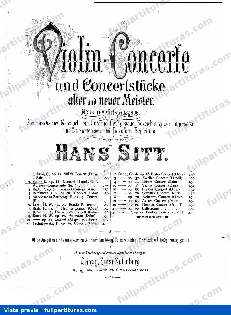 Concertante No.2 para 2 violines and Orchestra, Op.88 — preview