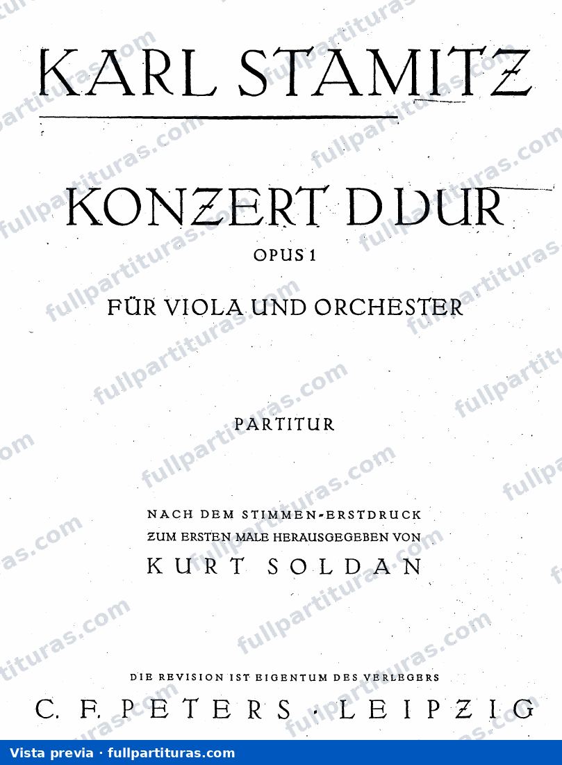 Concierto para vioila en D major, Op.1 — preview