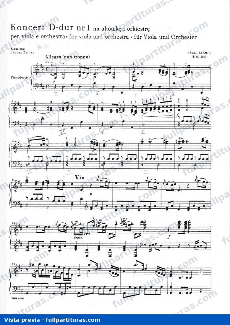Concierto para viola en D major, Op.1 — preview