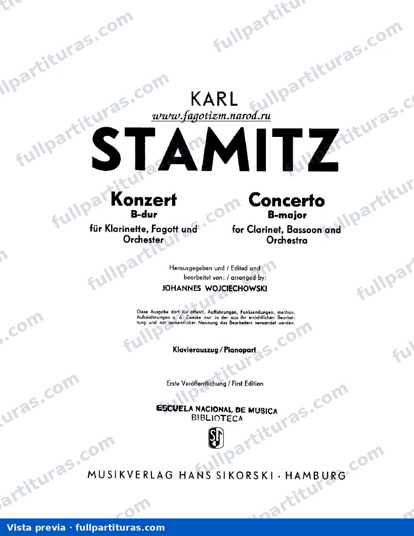 Concierto para Clarinete y Fagot — preview