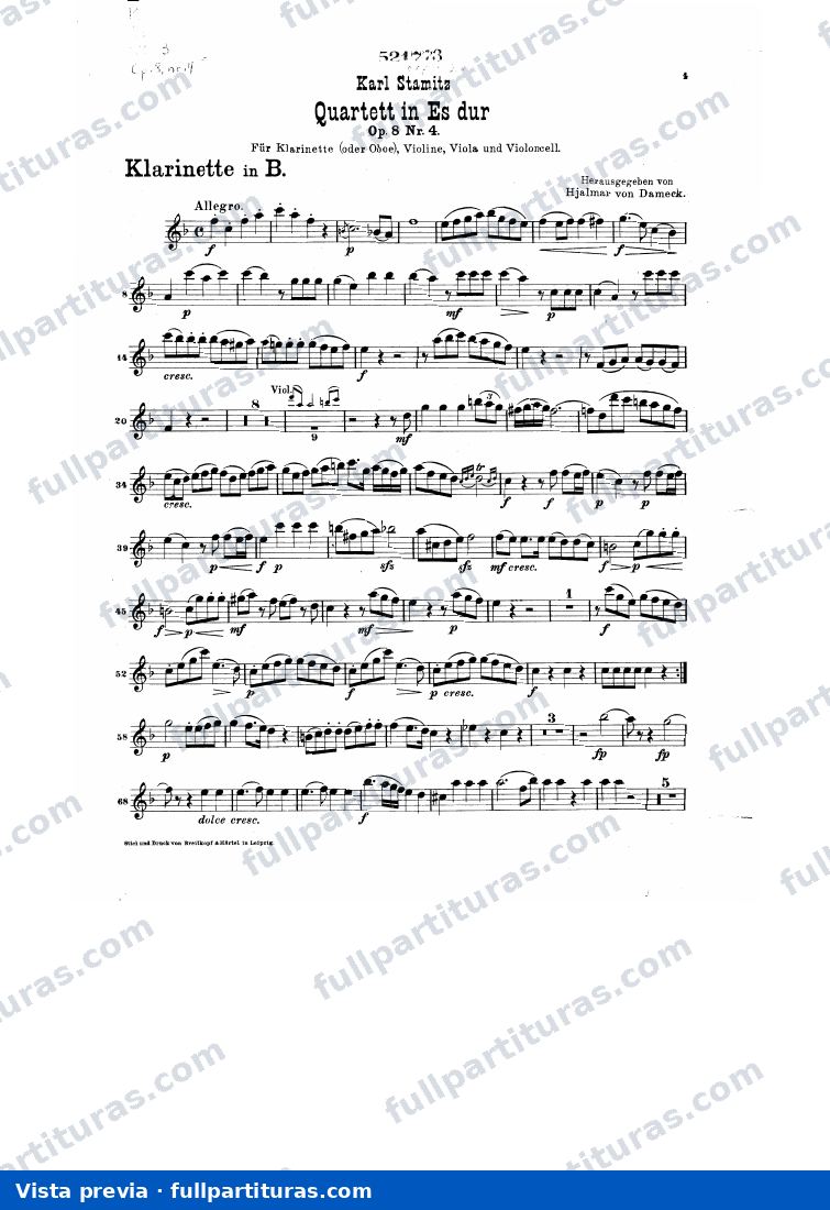 Cuarteto Op.8 nº 4 in Eâ­ major — preview