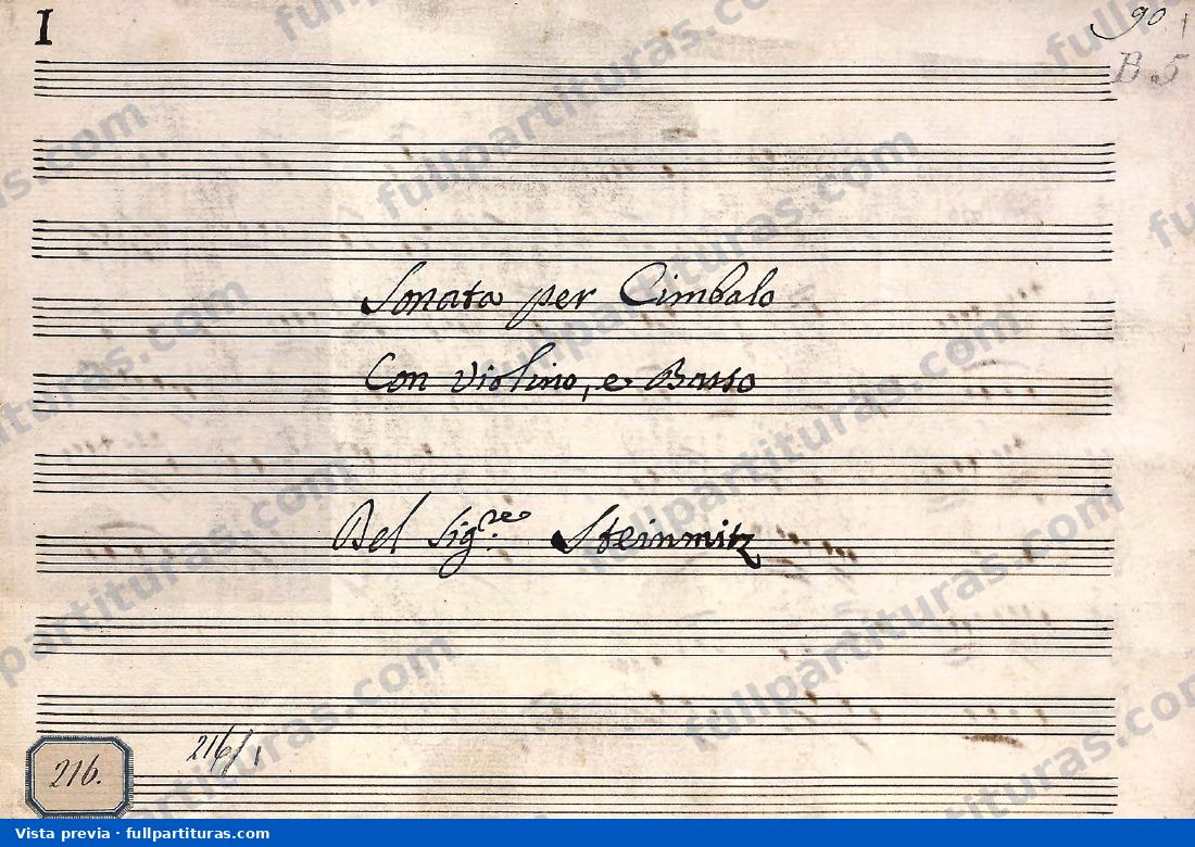 Harpsichord Sonata in G major — preview