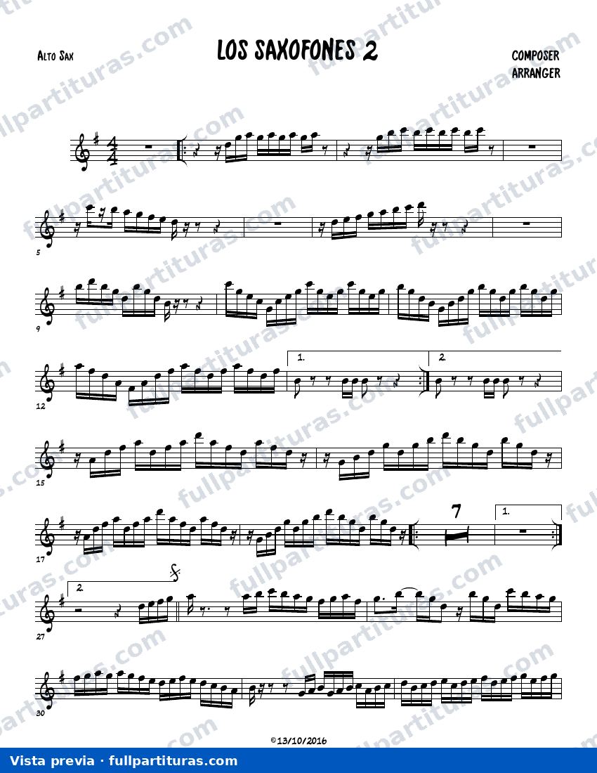 Los saxofones (Saxofón Alto) — vista previa