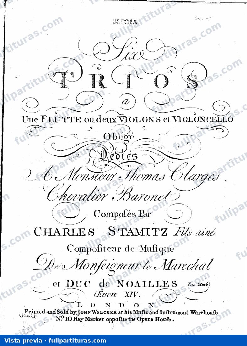 6 Trios, Op.14: violín 1 — preview