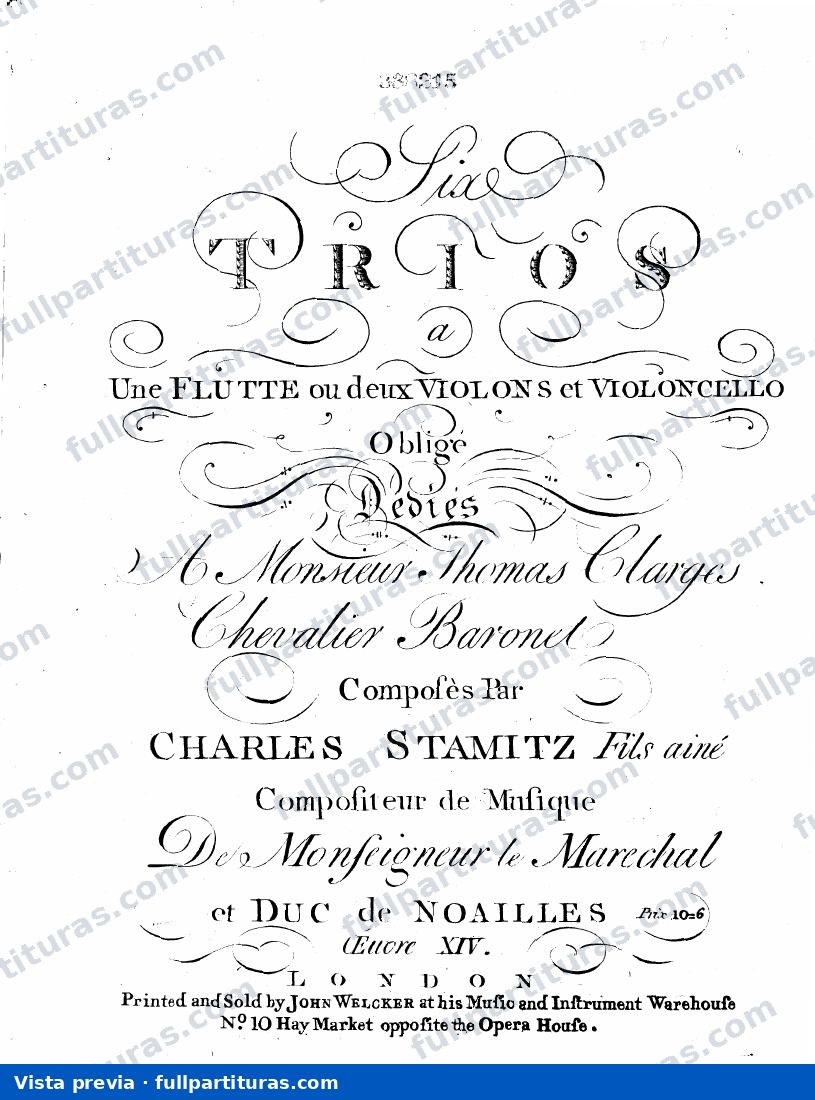 6 Trios, Op.14: violin 2 — preview