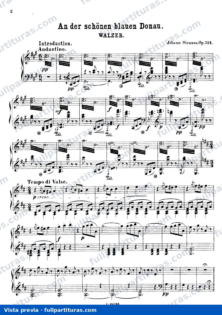 Transcripción para piano a cuatro manos — preview