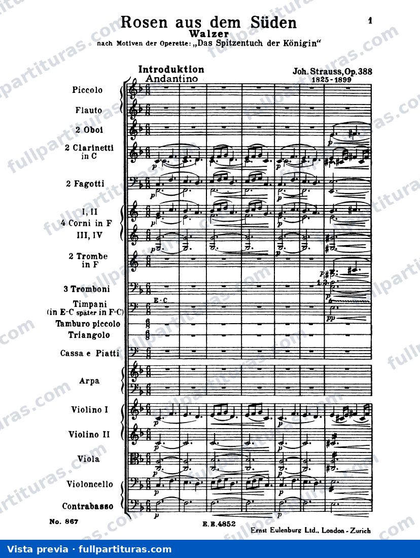 Voces de Primavera Op. 410: Rosas del Sur — preview