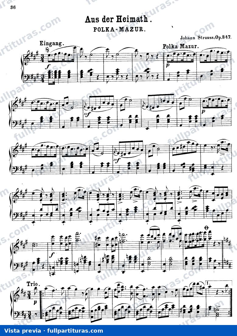 Voces de Primavera Op. 410: Aus der Heimath — preview