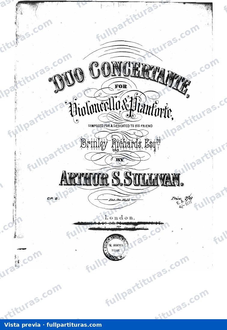 The Beauty Stone: Duo concertante, Op.2 — preview