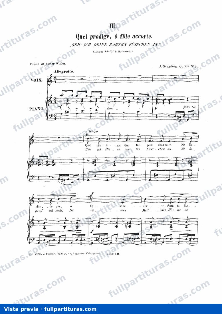 5 Melodies, Canciones, Op.23: Quel prodige, o fille accorte — preview