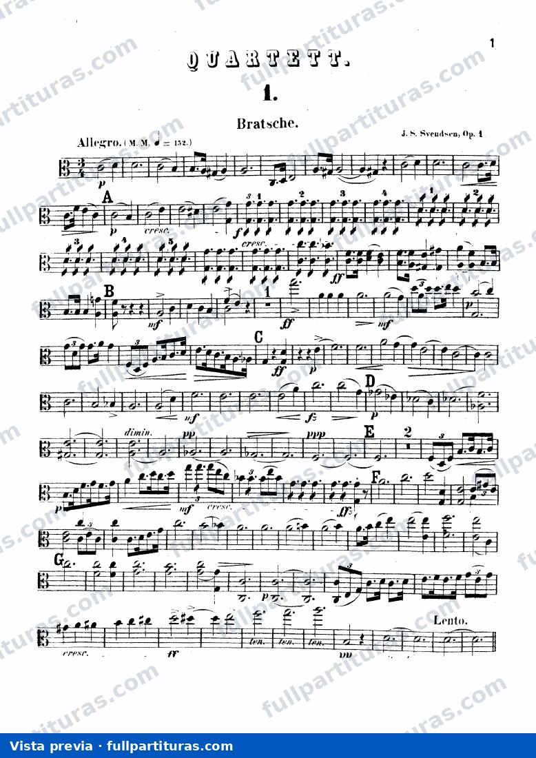 String Quartet, Op.1: Viola — preview