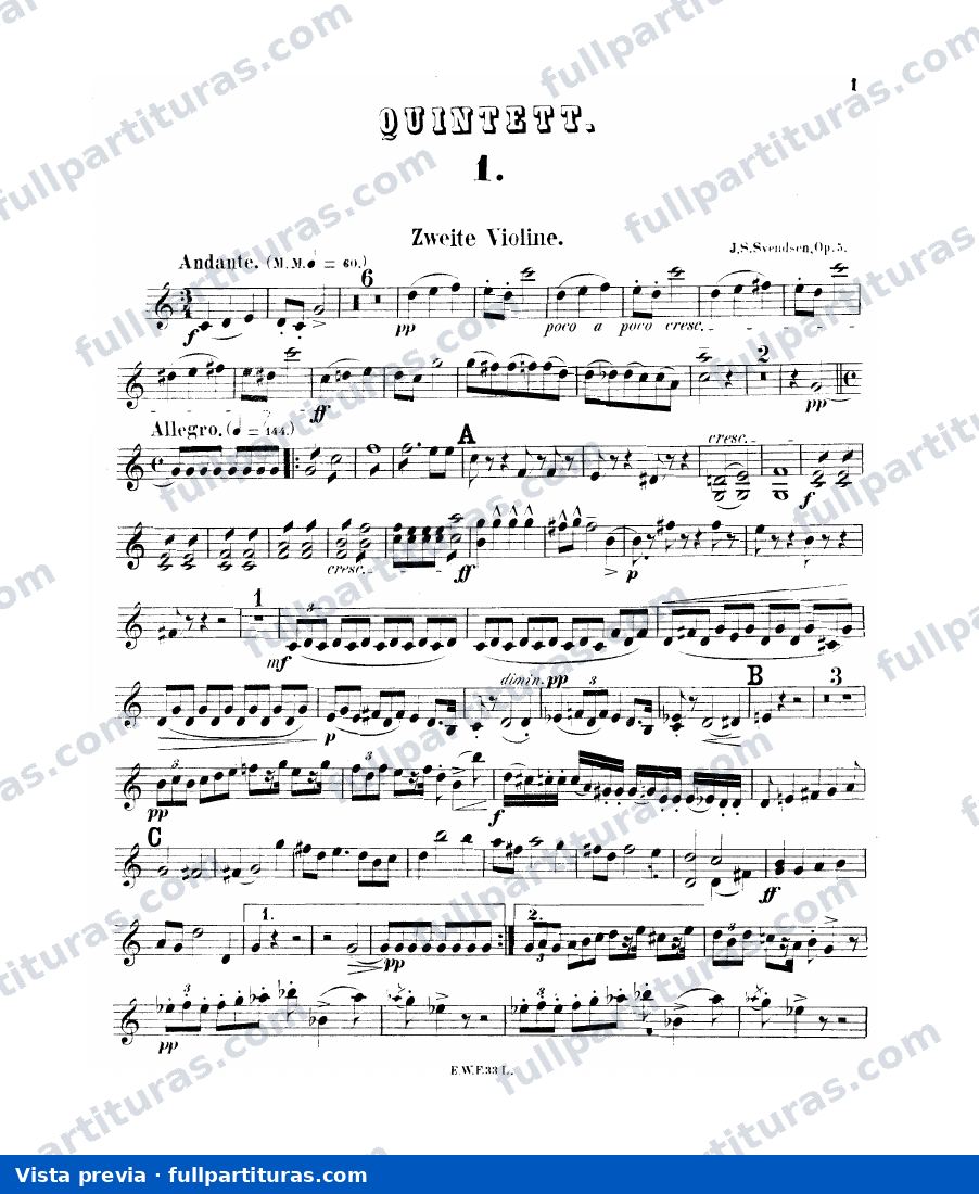 String Quartet, Op.1: Violín 2 (2) — preview