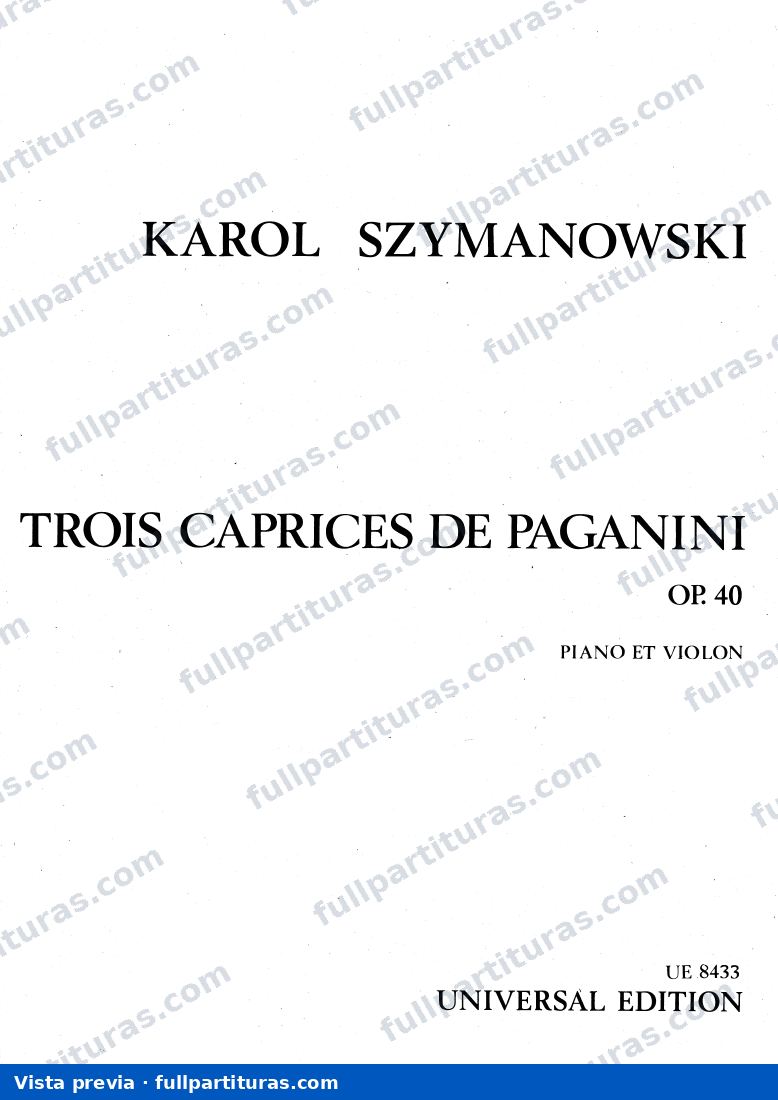 3 Caprices de Paganini, Op.40 — preview