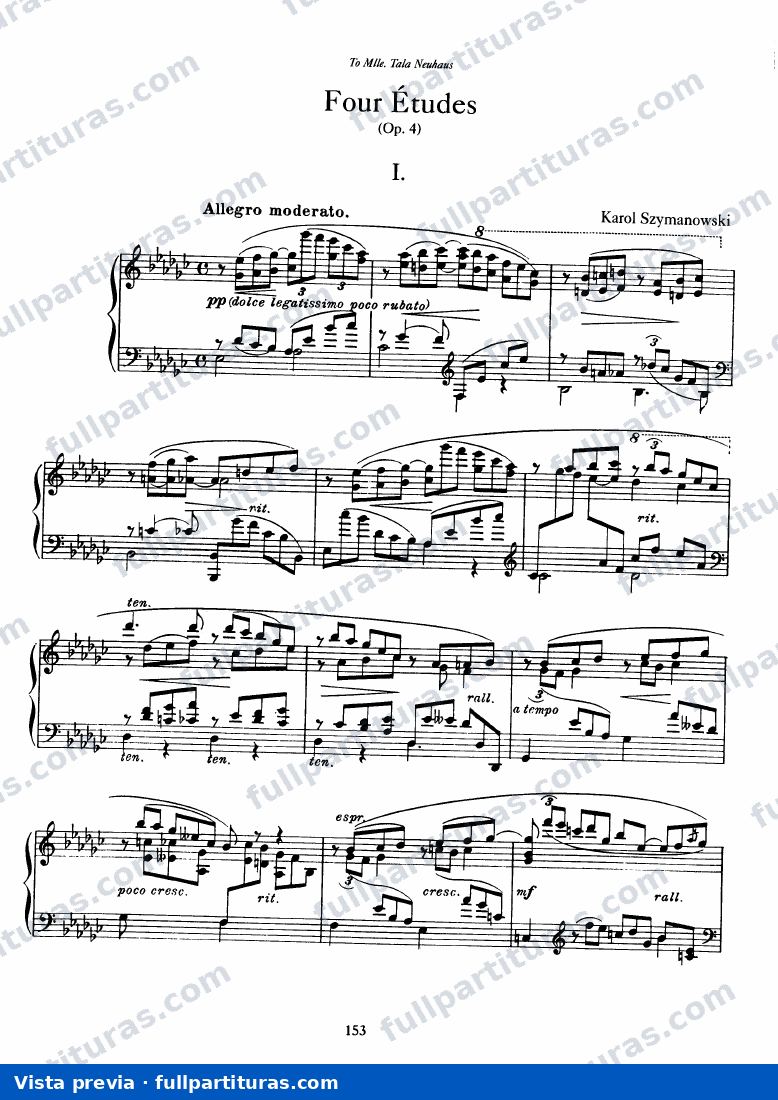 4 Etudes, Op.4 — preview