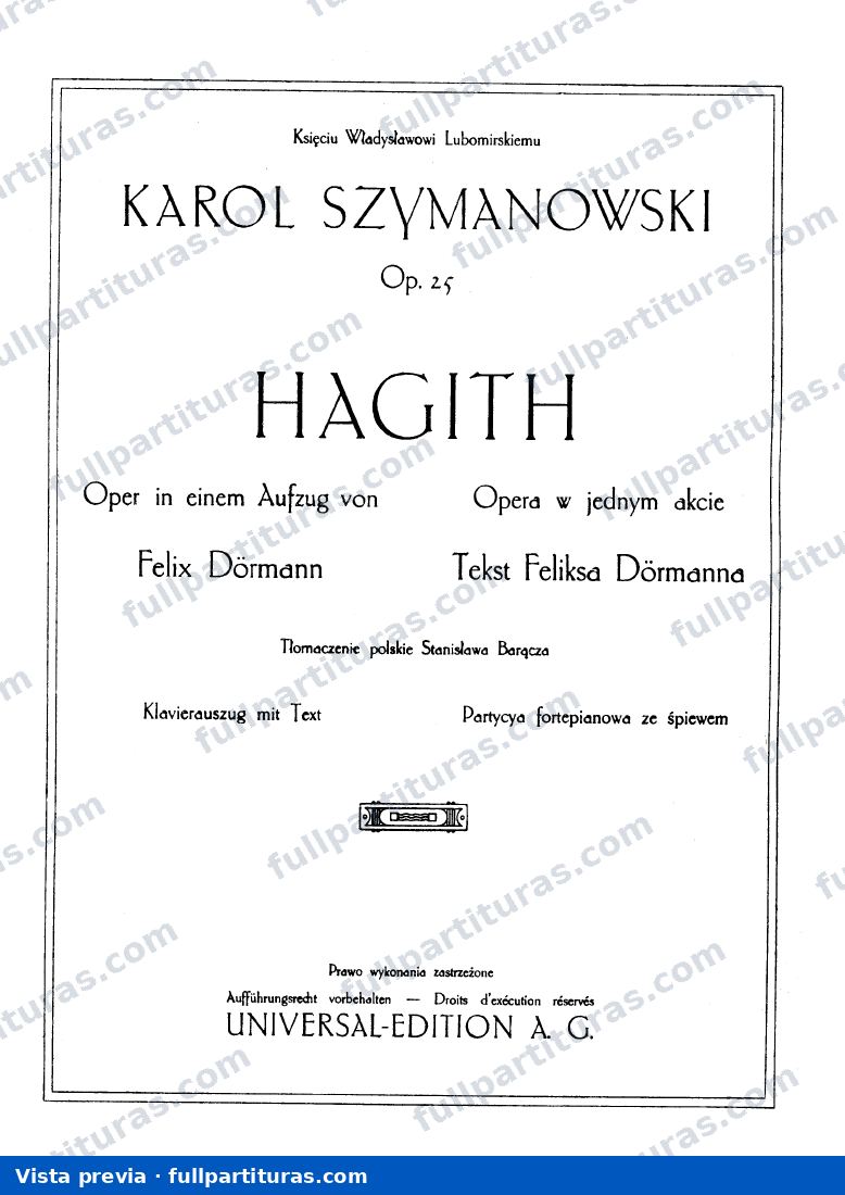 Hagith, Op.25 — preview