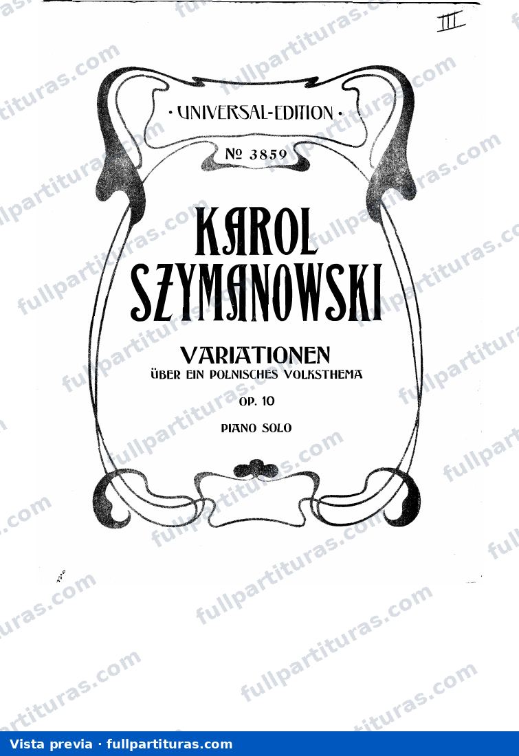 Variations on a Polish Folk Theme, Op.10 — preview
