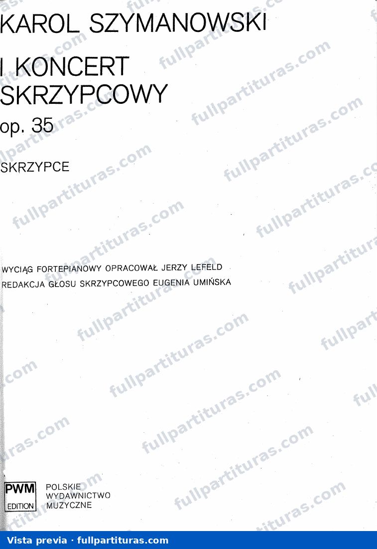 Violin Concerto No.1, Op.35 — preview