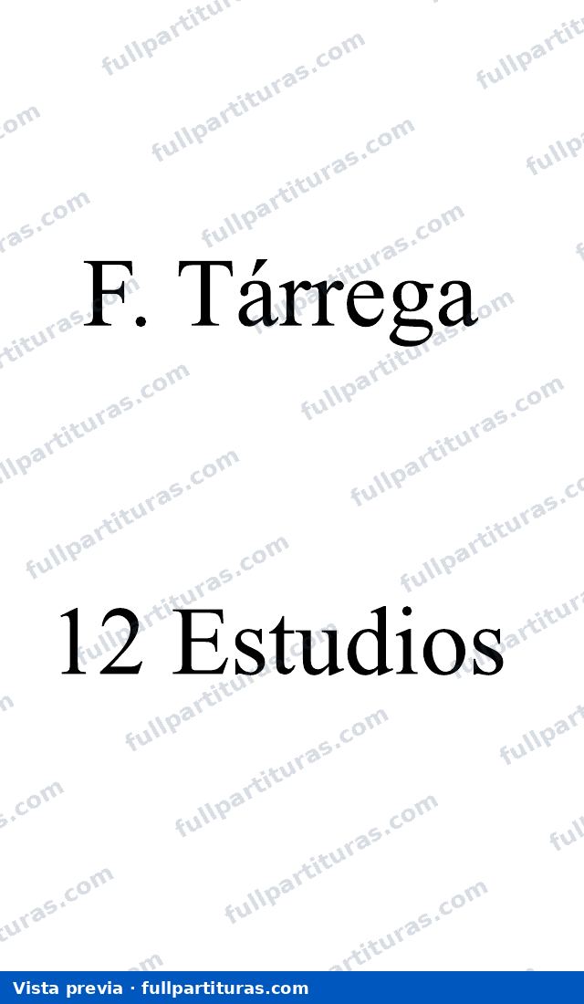 12 Estudios para guitarra — preview