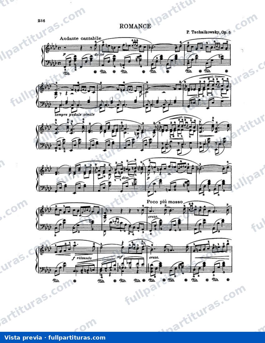 Canciones: Romanza, Op.5 — vista previa