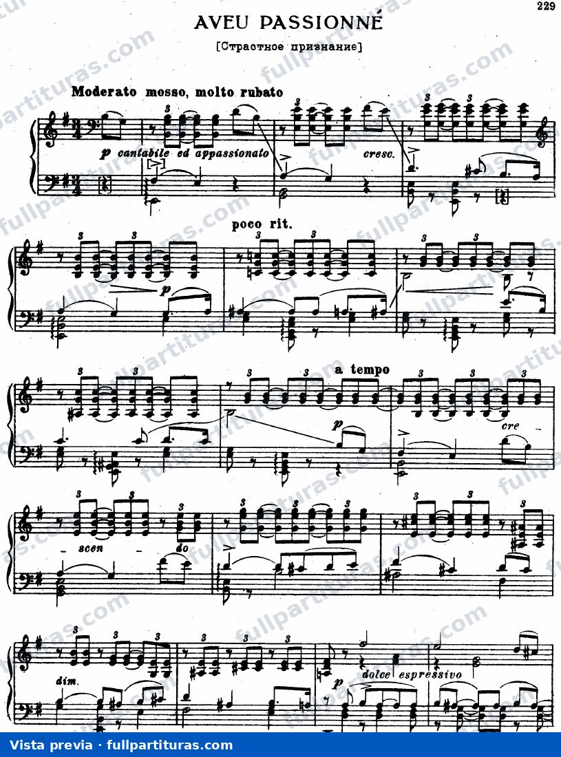 Canciones: Aveu Passione — preview