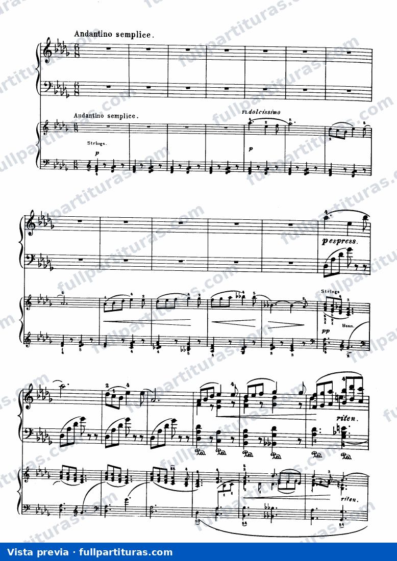 Concierto para piano No.1: Movimiento 2: Andantino semplice — preview