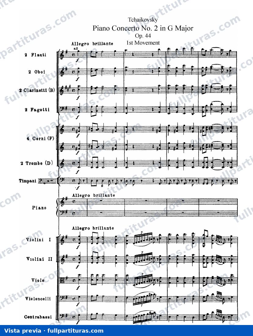Concierto para piano Nº 2 en G Op. 44 — preview