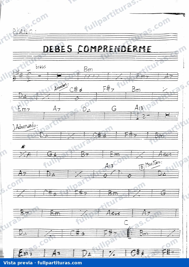 Debes comprenderme — vista previa