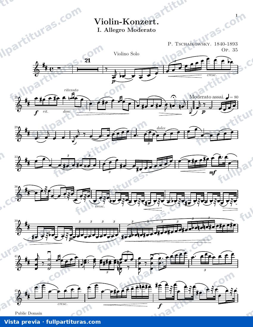 Concierto para: Violín Solista — preview