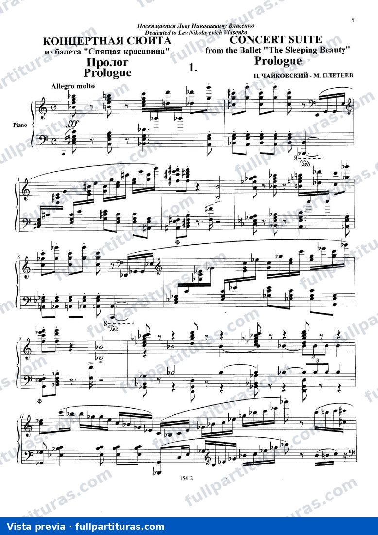 Versión íntegra para piano — preview