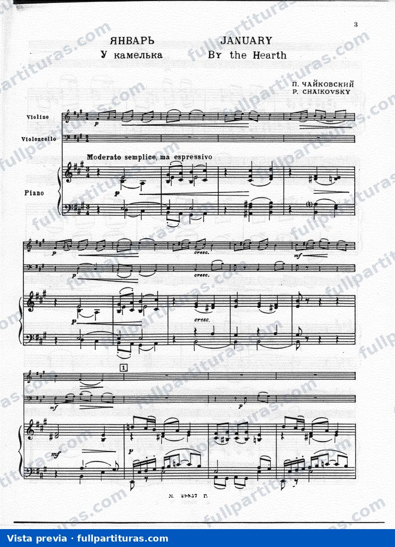 Versión piano, violín y violoncello: Enero — preview