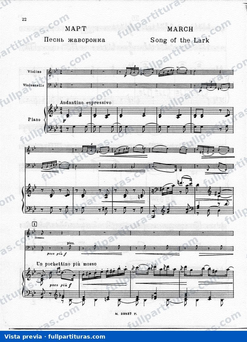 Versión piano, violín y violoncello: Marzo — preview