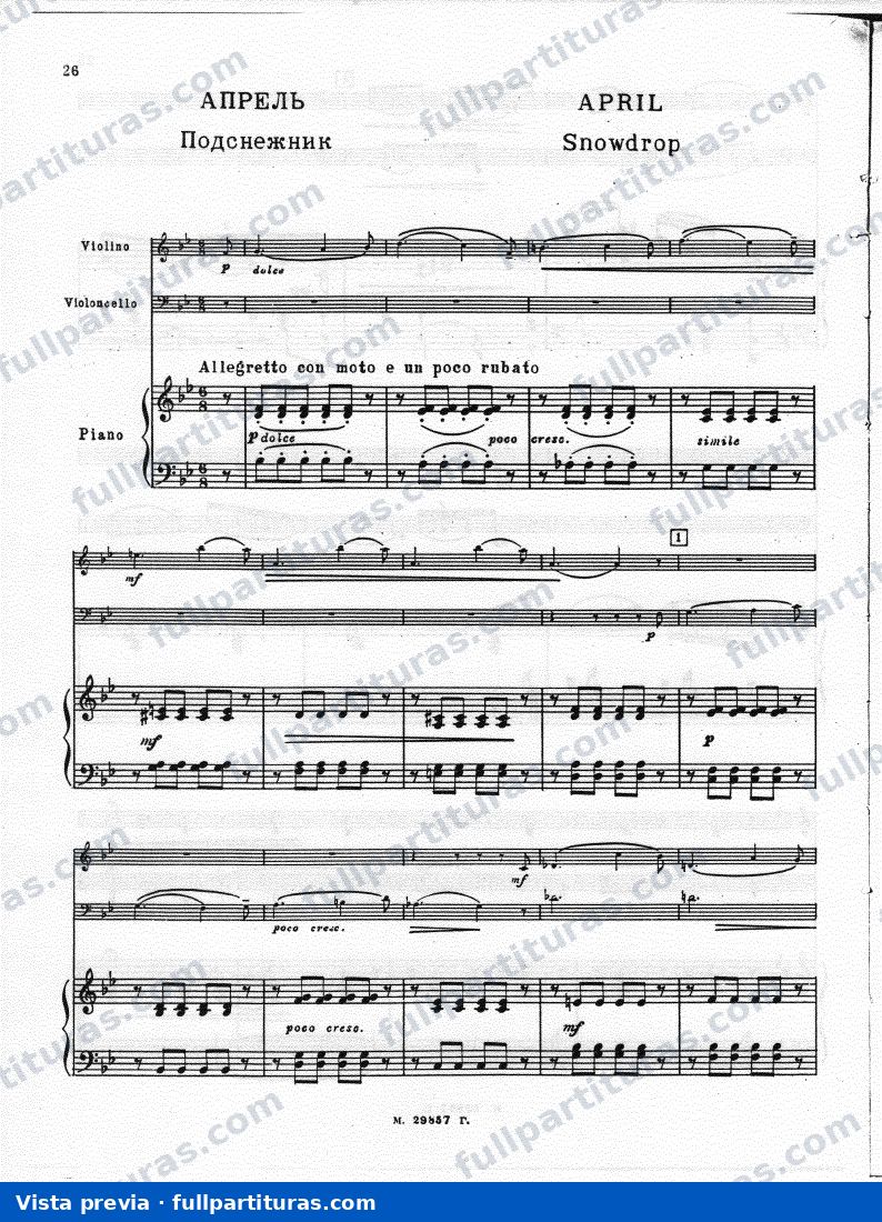 Versión piano, violín y violoncello: Abril — preview