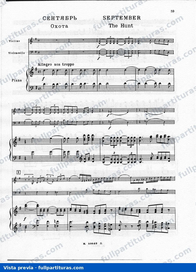 Versión piano, violín y violoncello: Septiembre — preview