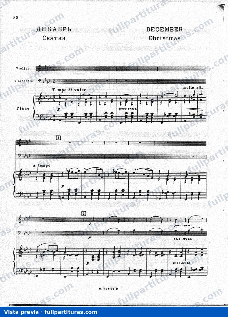 Versión piano, violín y violoncello: Diciembre — preview